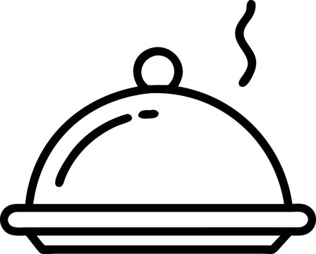 recommend clip art: Restaurant Food Service Hot Dish vector silhouette Cloche Dome Platter Icon Illustration
