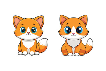 cute cartoon cat illustration Vector