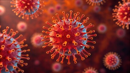 Close-Up of Viral Particles in Bloodstream with Gigapixel Detail