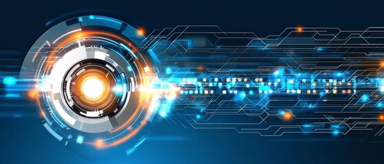 Dynamic digital innovation showcase technology sector graphic design futuristic environment abstract concept