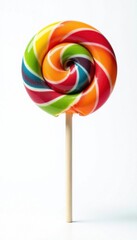 Colorful lollipop isolated on white background with reflection, food, isolated, reflection