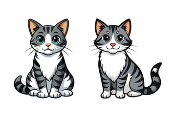 cute cat illustration vector
