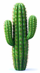 3D Render Green Cactus Plant