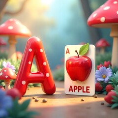 Naklejka premium a alphabet 