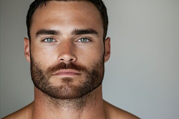 A man with a beard and blue eyes looking at the camera