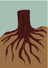 Dead tree cut down flat design  (20241017092523).eps