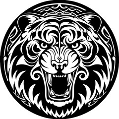 Obraz premium lion head tattoo design