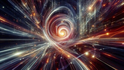 Obraz premium Abstract Illumination in an Urban Vortex