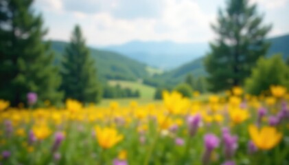 Fototapeta premium Abstract blurred natural landscape, soft focus, serene, pattern