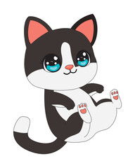 Black And White Cat Funny Animal Mascot