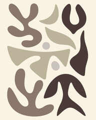 harmony of irregular abstract natural shapes