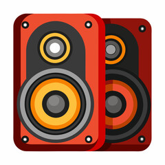 speakers on a white background