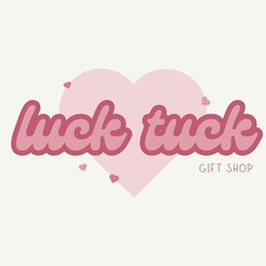 Luck Tuck Gift box Shop Surprise Reward Present logo design.