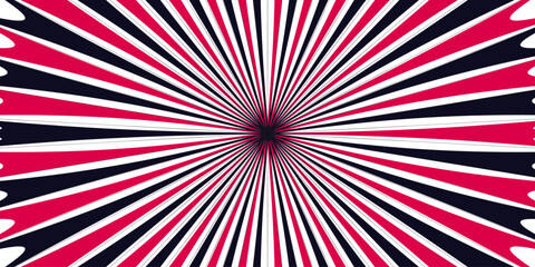 Fototapeta premium Abstract white, red, black sun rays and sunburst backdrop background. sunbeam element spiral striped illustration sunray template wallpaperGeometric abstract black cartoon, poster wallpaper. 