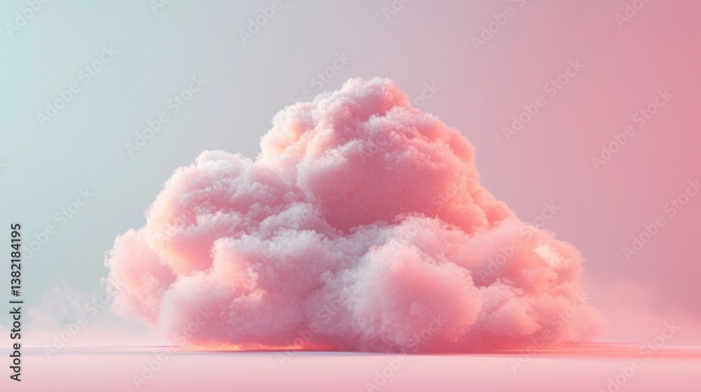 Poster cloud in the sky featuring a firewall layer representing concepts of cloud security and data protect