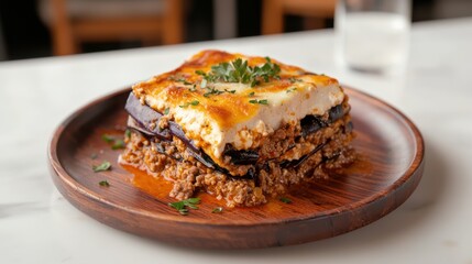 Delicious Gourmet Meal Served on Elegant Plate at a Cozy Dining Table
