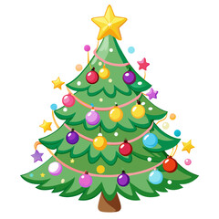 A dazzling Christmas tree, lavishly decorated with twinkling lights and ornaments, standing tall in a warmly lit room.