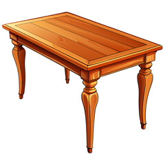 A meticulously detailed image of a classic, polished oak wooden dining table, showcasing its grain and rich color.  Show its craftsmanship and elegant simplicity.