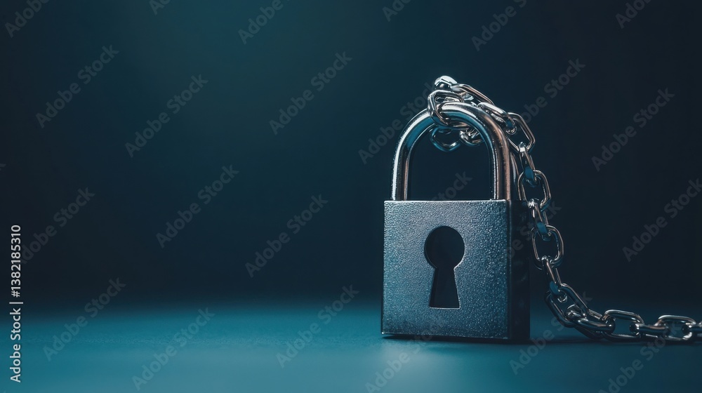 Poster key on a chain representing security measures and access control in the context of cybersecurity pro
