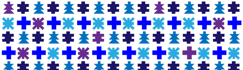 Fototapeta premium Seamless Geometric Abstract Pattern Background in Blue and Purple Tones.