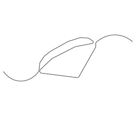Continuous one line drawing of Diamond. Single line drawing illustration of diamond gemston. Brilliant concept vector art. Doodle line illustration.