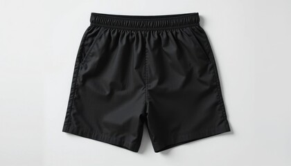 Black Shorts on White Surface Comfortable Casual Apparel Fashion