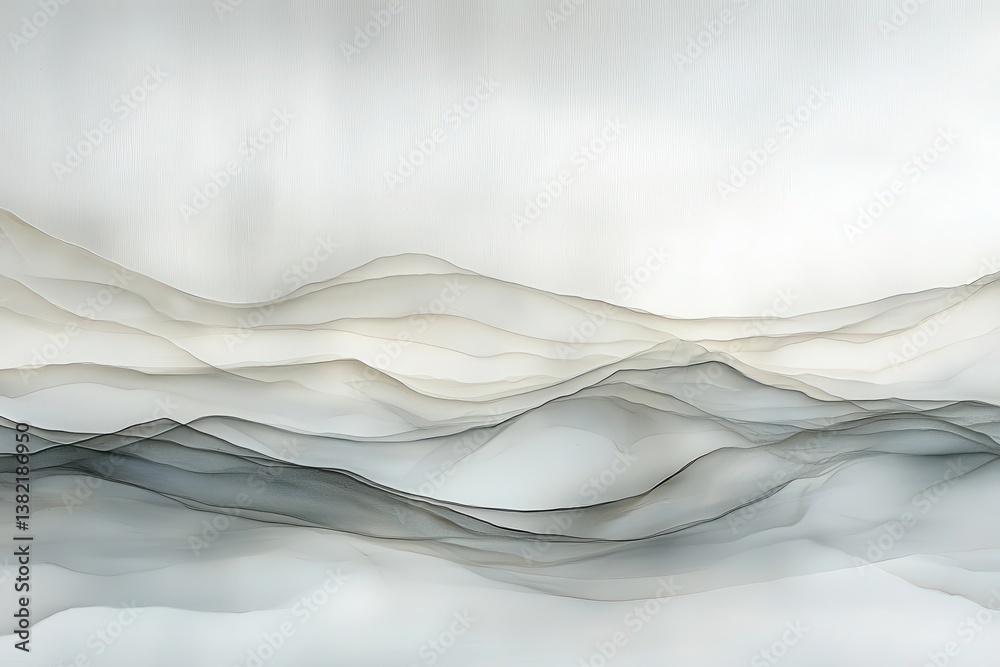 Canvas Prints soft abstract landscape with flowing lines in muted tones and hues