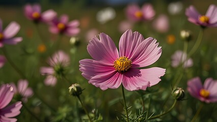 Obraz premium pink cosmos flower