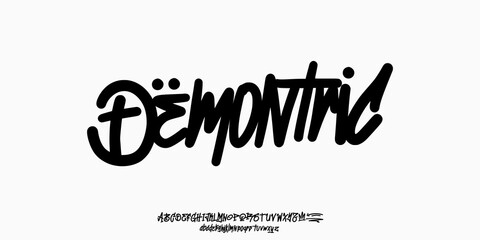 Modern Monoline Font. Graffiti Font. Creative Hand Drawn Uppercase ,Lowercase.Street Art Classic Lettering Fashion Designs Typography modern serif decorative vintage concept vector illustration