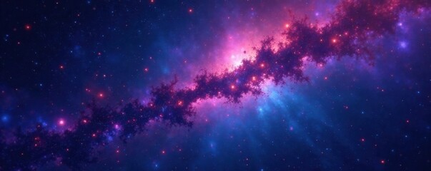 Fototapeta premium Cosmic backdrop of twinkling stars in darkness, night sky, celestial