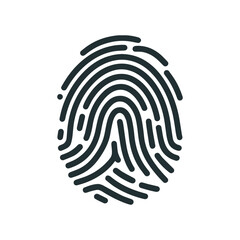 fingerprint icon, isolated on transparent	

