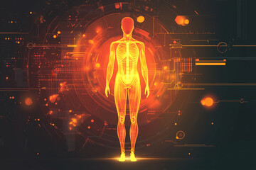 体がエネルギーを燃焼する様子（脂肪燃焼・代謝アップ）