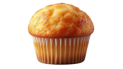 Golden Baked Delight: A close-up shot captures the simple elegance of a freshly baked muffin, with its golden crust and inviting texture, offering a tempting glimpse of sweet indulgence.