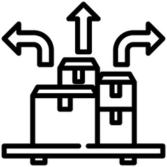 Distribution, icon for business to consumer, website, application, printing, document, poster design, etc