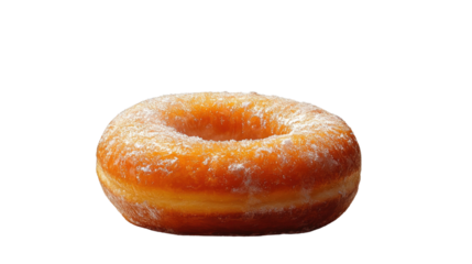 Sweet Glazed Delight: A perfectly glazed donut rests, evoking pure indulgence with its glistening exterior and sugary embrace.