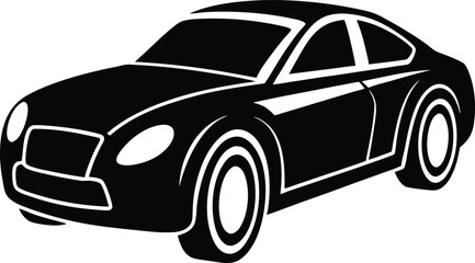 Obraz premium Stylish Car Silhouette Design – Minimalist Automotive Illustration for Transportation and Vehicle Themes