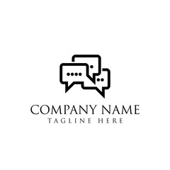 Fototapeta premium logo of three message icons.