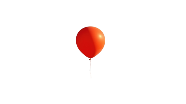 Floating Orb: A vivid red balloon gracefully floats, symbolizing joy and celebration, captured in exquisite detail, inviting viewers to embrace moments of simple happiness.