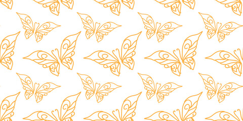 seamless pattern with butterfly ornament