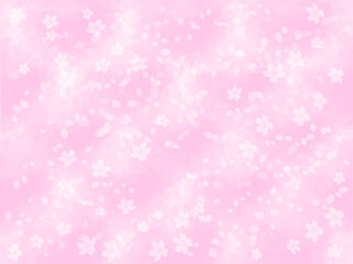 春の桜イメージのテクスチャー背景素材。満開の桜並木のイメージ。やわらかい。なめらか。やさしい。