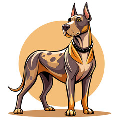 Majestic Great Dane, imposing stature, noble expression, elegant posture, standing tall.