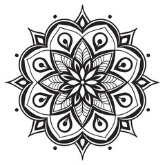 Mandala Design , Mandala art, Black and white Mandala