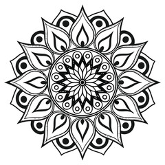 Mandala Design , Mandala art, Black and white Mandala