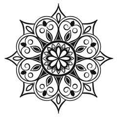 Mandala Design , Mandala art, Black and white Mandala