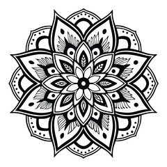 Mandala Design , Mandala art, Black and white Mandala
