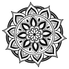 Mandala Design , Mandala art, Black and white Mandala