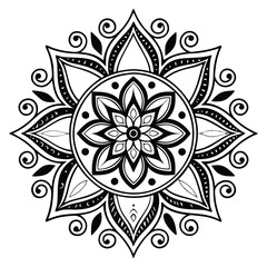 Mandala Design , Mandala art, Black and white Mandala