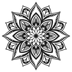 Mandala Design , Mandala art, Black and white Mandala