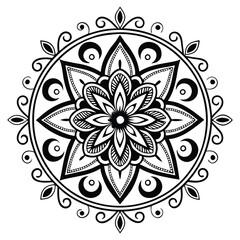 Mandala Design , Mandala art, Black and white Mandala