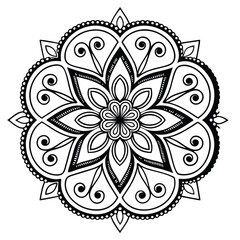 Mandala Design , Mandala art, Black and white Mandala